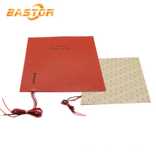 custom 24v industrial 3d printer adhesive electric silicone heater flexible silicone rubber